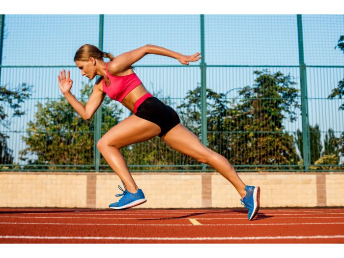 female Runner sprinting